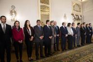 O Presidente da República Marcelo Rebelo de Sousa, confere posse aos novos membros do XXI Governo Constitucional, a 17 de outubro de 2018  
