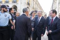O Presidente da República Marcelo Rebelo de Sousa, no âmbito da visita de Estado a Portugal, acompanha os Reis dos Belgas, Rei Philippe e Rainha Mathilde, num passeio de elétrico por Lisboa, a 22 de outubro de 2018  