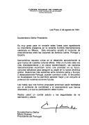 Carta de Carlos Salinas de Gortari, Presidente Constitucional dos Estados Unidos Mexicanos, dirigida a Mário Soares, Presidente de Portugal, agradecendo a sua "importante presença" na Cimeira Ibero-Americana, realizada em Guadalajara, México [nos dias 18 e 19 de julho de 1991].