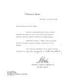 Carta do Presidente da República Democrática de São Tomé e Príncipe, Dr. Manuel Pinto da Costa, dirigida ao Presidente da República Portuguesa, Mário Soares, em resposta ao seu convite para passar uns dias em Portugal, a título de visita privada, propondo as datas de 8 a 20 de setembro de 1989, para a concretização da mesma.