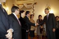 O Presidente da República, Aníbal Cavaco Silva, recebe o Primeiro-Ministro e os membros do Governo, que lhe apresentaram cumprimentos de Boas Festas, a 23 de dezembro de 2010