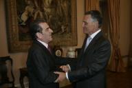 Audiência concedida pelo Presidente da República, Aníbal Cavaco Silva, ao ex-Presidente da República do Chile, Senador Eduardo Frei, a 16 de maio de 2008