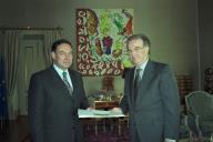 Audiência concedida pelo Presidente da República, Jorge Sampaio, ao Embaixador de Portugal em Belgrado, António Tânger, a 15 de março de 1999