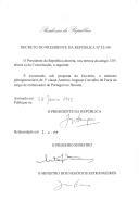 Decreto  que exonera, sob proposta do Governo, o ministro plenipotenciário de 1.ª classe, António Augusto Carvalho de Faria, do cargo de Embaixador de Portugal em Havana [Cuba].
