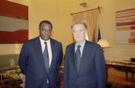 Audiência concedida pelo Presidente da República, Jorge Sampaio, ao Embaixador da Guiné-Bissau, Adelino Mano Quetá, a 23 de outubro de 2000