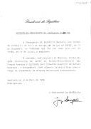 Decreto de nomeação do Brigadeiro José Alberto Caldeira Rino para exercer o cargo de Comandante da Brigada Mecanizada Independente. 