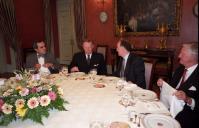 Encontro do Presidente da República, Jorge Sampaio, com o Príncipe Heinrik ( ???) da Dinamarca, seguido de almoço no Palácio de Belém, a 15 de junho de 1998 