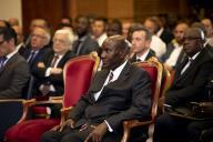 O Presidente da República Marcelo Rebelo de Sousa, acompanhado pelo Vice-Presidente da Costa do Marfim, Daniel Kablan Duncan, preside à Sessão de encerramento do V Fórum Económico Luso-Marfinense que decorreu em Abidjan, a 13 de junho de 2019