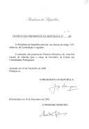 Decreto que nomeia, sob proposta do Primeiro Ministro, o Dr. João Rui Gaspar de Almeida, para o cargo de Secretário de Estado das Comunidades Portuguesas.