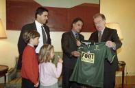 Audiência concedida pelo Presidente da República, Jorge Sampaio, à Foot-Escola de Carlos Xavier, em 1999