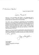 Carta do Presidente da República, Jorge Sampaio, dirigida ao Presidente da República da Hungria, Ferenc Mádl, solicitando adiamento da Visita de Estado prevista a Portugal, em março de 2002, devido à realização de eleições legislativas antecipadas em 17 de março, motivadas pela demissão do Primeiro Ministro, António Guterres.