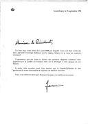Carta do Grão-Duque do Luxemburgo, Jean, endereçada ao Presidente da República, Jorge Sampaio, agradecendo a oferta de livro sobre o regime de Salazar.