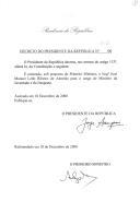 Decreto que nomeia, sob proposta do Primeiro Ministro, o Eng.º José Manuel Lello Ribeiro de Almeida para o cargo de Ministro da Juventude e do Desporto.