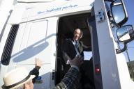 O Presidente da República Marcelo Rebelo de Sousa efetua uma viagem de Lisboa ao Porto num pesado de mercadorias, com membros da Associação “Motoristas do Asfalto”, a 21 de janeiro de 2019