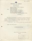 Convocatória (Minuta) para a Reunião do Conselho Superior da Defesa Nacional, a realizar no Palácio de S. Bento, pelas 16.00 horas do dia 29 de Janeiro de 1971