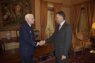O Presidente da República, Aníbal Cavaco Silva, recebe em audiência o Chefe do Estado-Maior da Força Aérea, General Luís Araújo, a 4 de fevereiro de 2011