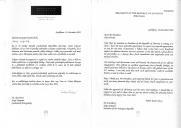 Carta do Presidente esloveno Milan Kucan, dirigida ao Presidente da República Portuguesa, Jorge Sampaio, por ocasião do final do seu mandato como Presidente da República da Eslovénia e agradecendo toda a cooperação e amizade manifestadas ao longo do tempo, nas diferentes reuniões e encontros oficiais que se realizaram entre os dois.