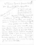 Carta manuscrita de Ezequiel de Campos dirigida ao Presidente da República, Craveiro Lopes, agradecendo convite para a receção oferecida à Rainha Isabel II no Palácio Nacional da Ajuda e solicitando convites para genro, filha e neta.