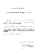 Decreto que nomeia, sob proposta do Governo, o Contra-Almirante Américo da Silva Santos para o cargo de Comandante-em-chefe do Sul Atlântico (Southland).