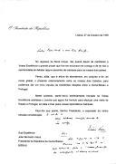 Carta do Presidente da República, Mário Soares, endereçada ao Presidente da República da Guiné-Bissau, General João Bernardo Vieira, convidando-o para realizar uma visita de Estado a Portugal, em data a fixar pelas vias diplomáticas.