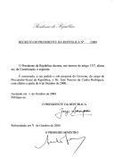 Decreto que exonera, a seu pedido e sob proposta do Governo, o Dr. José Narciso da Cunha Rodrigues, do cargo de Procurador-Geral da República, com efeitos a partir de 6 de outubro de 2000.