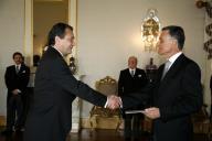 O Presidente da República, Aníbal Cavaco Silva, recebe cartas credenciais de novos embaixadores em Portugal, a 21 de março de 2007