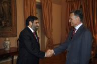 Audiência concedida pelo Presidente da República, Aníbal Cavaco Silva, ao Vice-Ministro dos Negócios Estrangeiros da Índia, Anand Sharma, a 11 de junho de 2007