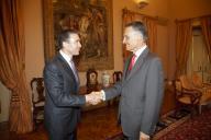 O Presidente da República, Aníbal Cavaco Silva, recebe em audiência, o Secretário-Geral da NATO, Anders Fogh Rasmussen, a 21 de abril de 2011