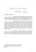 Carta do Presidente da Argentina, Carlos Menem, dirigida ao Presidente da República, Mário Soares, solicitando o seu apoio para o projeto de criação, junto das Nações Unidas, de um Corpo Internacional de Voluntários na Luta contra a Fome.