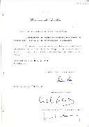 Decreto de nomeação do ministro plenipotenciário Luis Nuno da Veiga de Meneses Cordeiro para exercer o cargo de Embaixador de Portugal em Santiago do Chile.