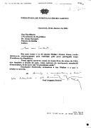 Carta de José Augusto Seabra, da Embaixada de Portugal em Bucareste, dirigida ao Presidente da República, Dr. Jorge Sampaio,  felicitando-o em seu nome e de sua mulher, Norma Tasca, pela sua "reeleição pelo povo português como Presidente da República".
