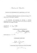Decreto que exonera, sob proposta do Governo, o ministro plenipotenciário de 1.ª classe Jorge Raúl da Silva Preto do cargo de Embaixador de Portugal em Dakar [Senegal].