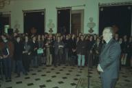 O Presidente da República, Jorge Sampaio, recebe a visita dos alunos da Faculdade de Direito da Universidade Clássica e alunos da Universidade Católica ao Palácio de Belém, a 11 de março de 1999