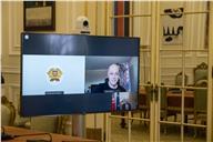 O Presidente da República, Marcelo Rebelo de Sousa, reúne, por videoconferência, com Paulo Rosado, Fundador e CEO da OutSystems, a partir do Palácio de Belém, a 30 de abril de 2021