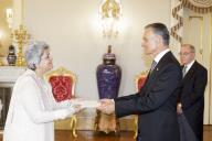 O Presidente da República, Aníbal Cavaco Silva, recebe credenciais de novos embaixadores em Portugal, a 8 de setembro de 2014