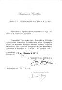 Decreto que ratifica a Convenção sobre a Proibição da Utilização, Armazenagem, Produção e Transferência de Minas Antipessoal e sobre a sua Destruição, aberta para assinatura em Otava em 3 de dezembro de 1997.
