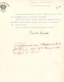 Decreto de nomeação de José Mendes Cabeçadas Júnior para o cargo de Presidente do Ministério e Ministro da Marinha e, interinamente, para as restantes pastas do Governo. 