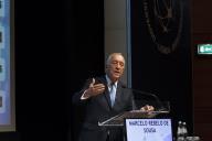 O Presidente da República Marcelo Rebelo de Sousa discursa na Conferência do Jornal de Negócios que decorre no Grande Auditório do ISCTE-IUL, em Lisboa, a 23 novembro 2016