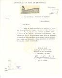 Carta enviada pelo Presidente da Junta da Fundação da Casa de Bragança, Ruy de Andrade, ao Presidente da República, agradecendo-lhe a honra da sua visita ao Paço de Vila Viçosa, por ocasião da sua deslocação aquela vila em 21 de junho de 1962.