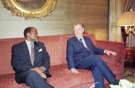 Jantar do Presidente da República, Jorge Sampaio, com o Presidente de Moçambique, Joaquim Chissano, a 29 de junho de 2001