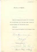 Decreto de nomeação do Dr. Pedro Teotónio Pereira como membro vitalício do Conselho de Estado.  