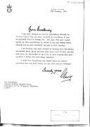 Carta do Rei Olav da Noruega, dirigida ao General António Ramalho Eanes, Presidente da República Portuguesa, manifestando a sua satisfação por ter sido aceite o seu convite para a realização de uma visita oficial ao seu país pelo chefe de Estado português acompanhado pela Senhora Eanes.