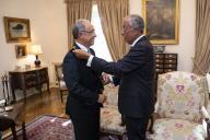O Presidente da República Marcelo Rebelo de Sousa condecora o Nuno Amado com a Grã-Cruz da Ordem do Mérito, 31 de agosto de 2018 