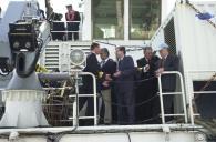 Embarque do Presidente da República, Jorge Sampaio, no navio Hidro-Oceanográfico "D. Carlos I", a 9 de maio de 2005