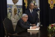 O Presidente da República Marcelo Rebelo de Sousa recebe, no Palácio de Belém, o Presidente da Comissão Europeia, Jean-Claude Juncker, convidado para participar na reunião do Conselho de Estado, a 30 de outubro de 2017