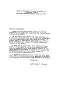 Mensagem do Presidente americano, Bill Clinton, dirigida ao Presidente Mário Soares, em resposta à sua carta de 20 de maio de 1991 relativa à questão da UNESCO, assegurando o início de um processo de revisão da relação dos EUA com aquela organização, através de consultas a agências governamentais e várias organizações não-governamentais.