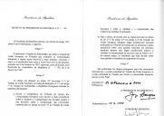 Decreto que ratifica o Tratado de Amesterdão, que altera o Tratado da União Europeia, os Tratados que instituem as Comunidades Europeias e alguns atos relativos a esses tratados (...) assinado em 2 de outubro de 1997.