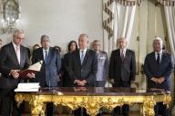 O Presidente da República Marcelo Rebelo de Sousa confere posse, no Palácio de Belém, a novos Ministros do XXI Governo Constitucional, 15 de outubro de 2018  