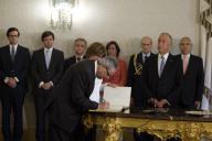 O Presidente da República Marcelo Rebelo de Sousa preside à cerimónia de tomada de posse de cinco novos juízes do Tribunal Constitucional, a 22 julho 2016