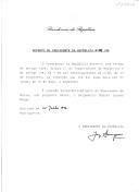 Decreto de nomeação do Brigadeiro Manuel Soares Monge para exercer o cargo de Secretário-Adjunto do Governador de Macau. 
